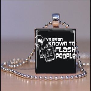 Scrabble Tile Necklace I've Been Known to Flash
