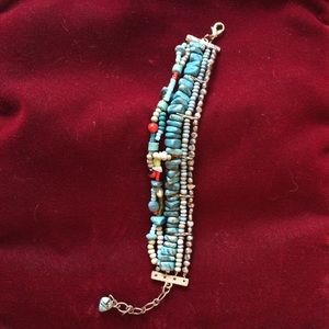 Multi strand turquoise bracelet