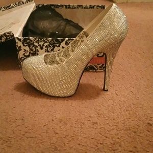 BORDELLO Bedazzled Heels