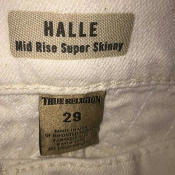 True Religion Women's Halle White Jeans Size 29 - Picture 4 of 4