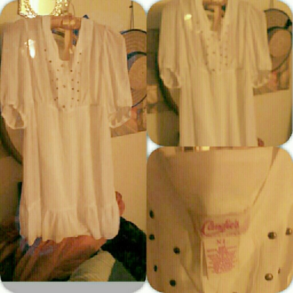 White sheer blouse