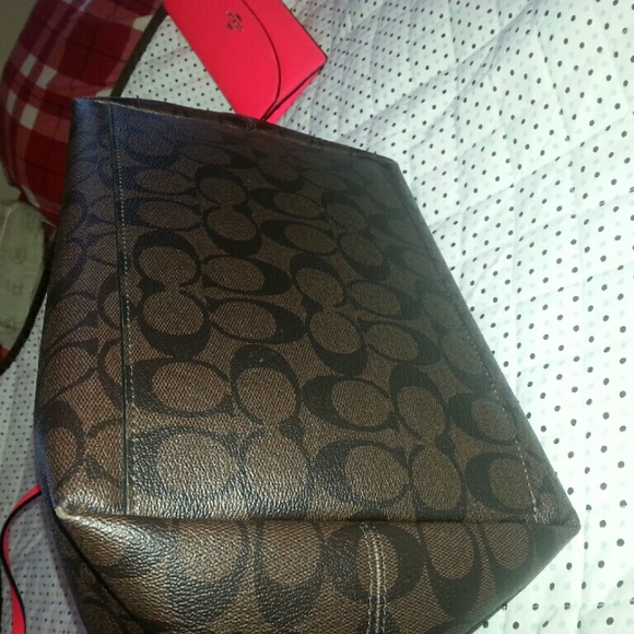 Neon pink signature Coach