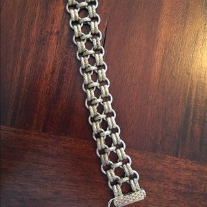 Lia Sophia brushed silver / gold braclet