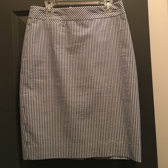 J. Crew pencil skirt in seersucker