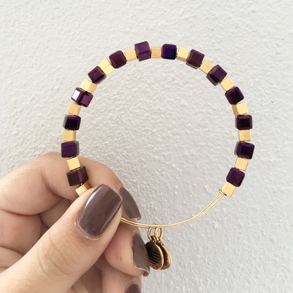 Alex & Ani Vintage 66 Gold and Purple bead