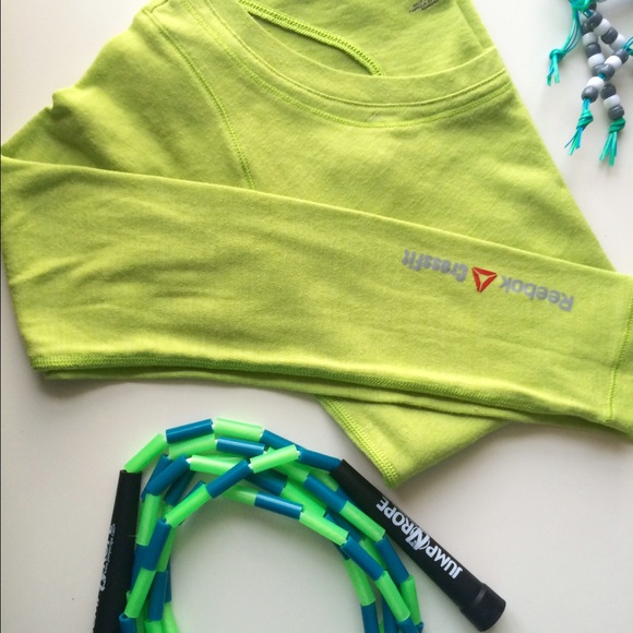 Reebok CrossFit lime green long sleeved shirt - xs