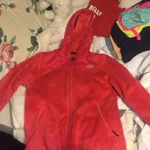 hot pink north face jacket