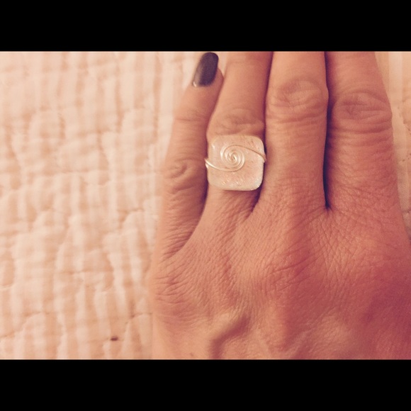 Natural Quartz Sterling silver custom made ring