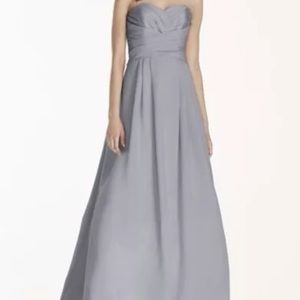 David's Bridal Strapless Dress in Mercury F15554
