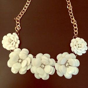 Flower statement necklace