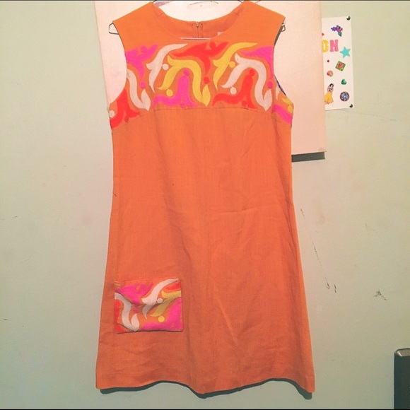 Orange Trippy Dress