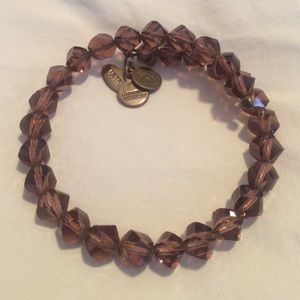 Alex + Ani vintage sixty-six beaded wrap amethyst