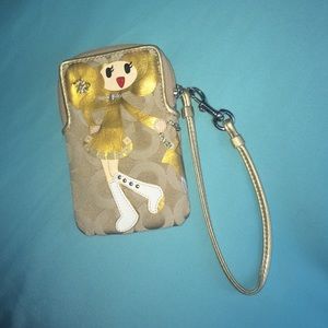 Gold Coach wristlet