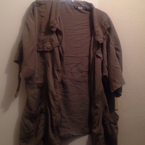 A green army looking jacket