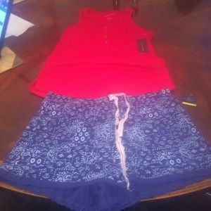 Tommy Hilfiger 2 PC Night Short Set NWT