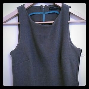Grey Zara collection A-line dress