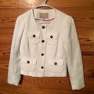 Banana Republic White Jacket with ornate buttons