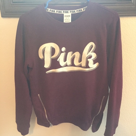 Burgundy crew neck
