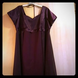 Full length Plum Evening Dress
