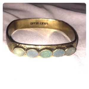 Lucky Brand Bangle with Blue/Green Druzy