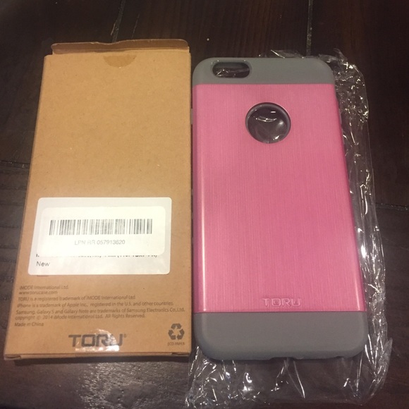 iPhone 6s, 6+ pink and gray case