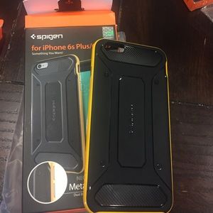 iPhone 6s Plus, 6+ yellow & black phone case