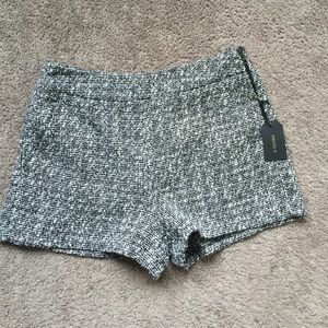 Forever 21 Black and White Tweed Shorts