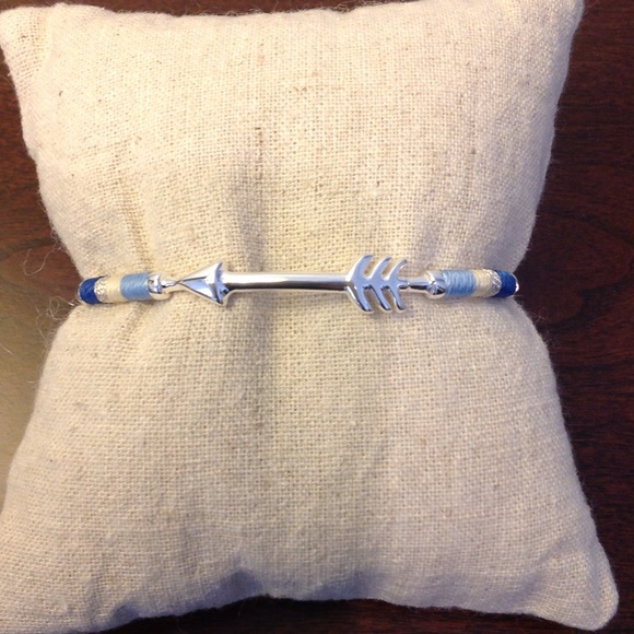 Stella & Dot Voyager Cuff - silver and blue