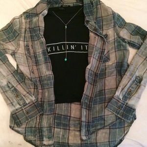 ❌sold in bundle❌ Distressed flannel