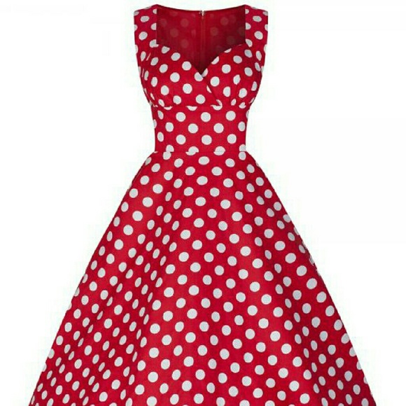 Endearing Sweetheart Neck Polka dot dress for wome