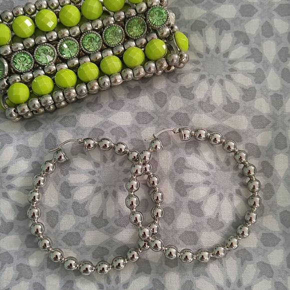 Silver hoop earrings