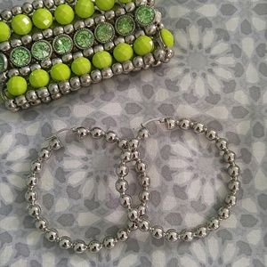 Silver hoop earrings