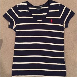 Striped Ralph Lauren V-Neck