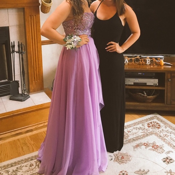 Purple, Size 10, Floor Length, Hoco/Prom Dress - Picture 3 of 4