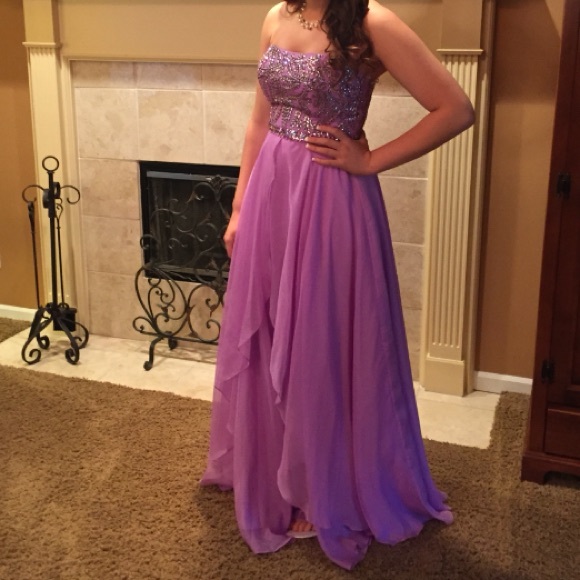 Purple, Size 10, Floor Length, Hoco/Prom Dress - Picture 4 of 4
