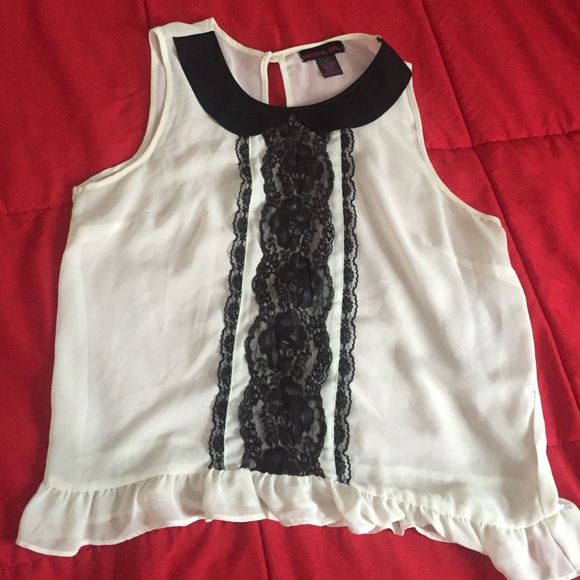 Cream & black blouse !