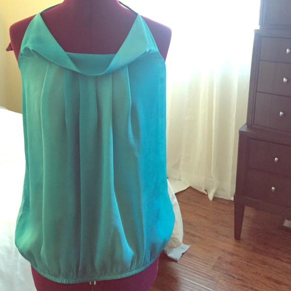 Pleated halter blouse