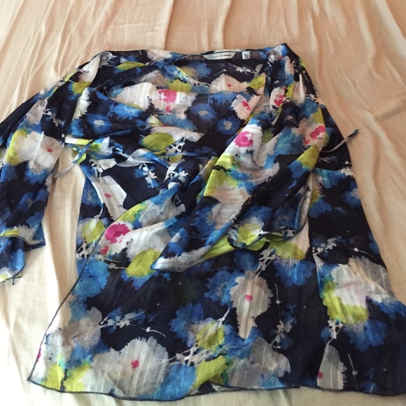 Splattered chiffon kimono style wrap