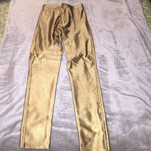 American apparel Gold disco pants