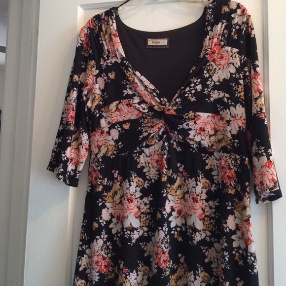 Lucie Lu floral knot dress 1X