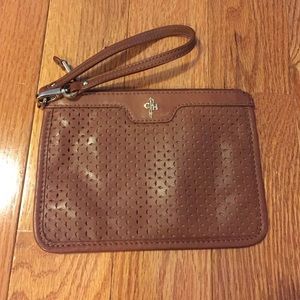 Cole Haan tan wristlet