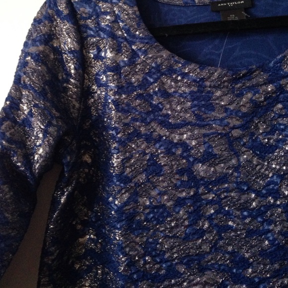 Navy/Silver 3/4 top - Picture 2 of 4