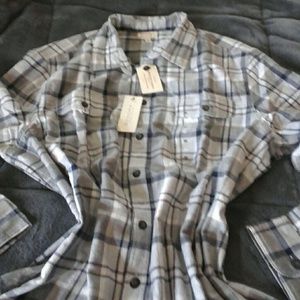 Nwt flannel plaid unisex shirt 52 inch bust area