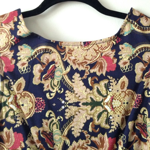 Navy paisley dress - Picture 3 of 4