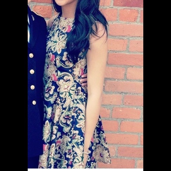 Navy paisley dress - Picture 4 of 4