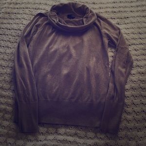 a.n.a. Lightweight, tan, cowl neck sweater