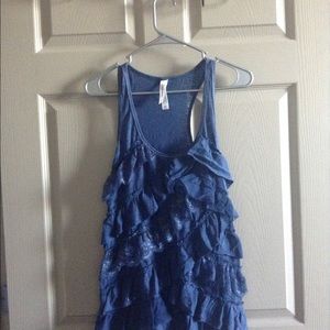 🚫SOLD🚫Blue Aeropostale ruffle tank