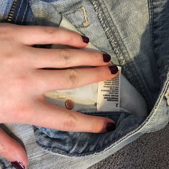 High waisted denim shorts - Picture 3 of 3