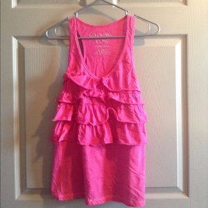 🚫SOLD🚫Pink Aeropostale ruffle tank