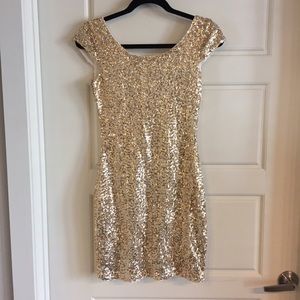 Gold Sequin Dress